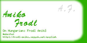 aniko frodl business card